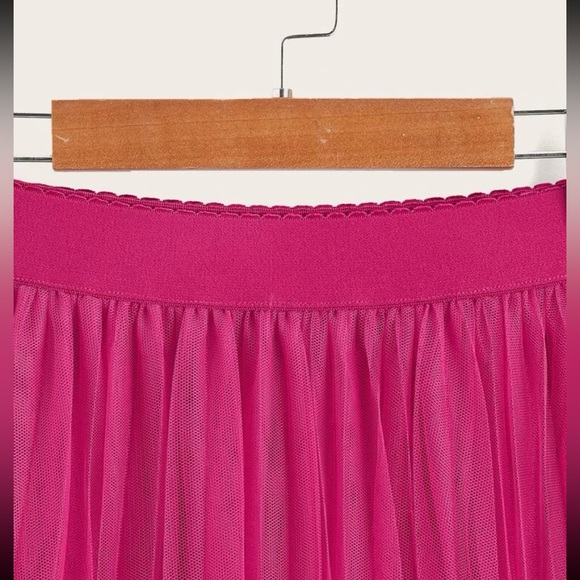 Boho khaki pleated mesh skirt - Picture 6 of 16